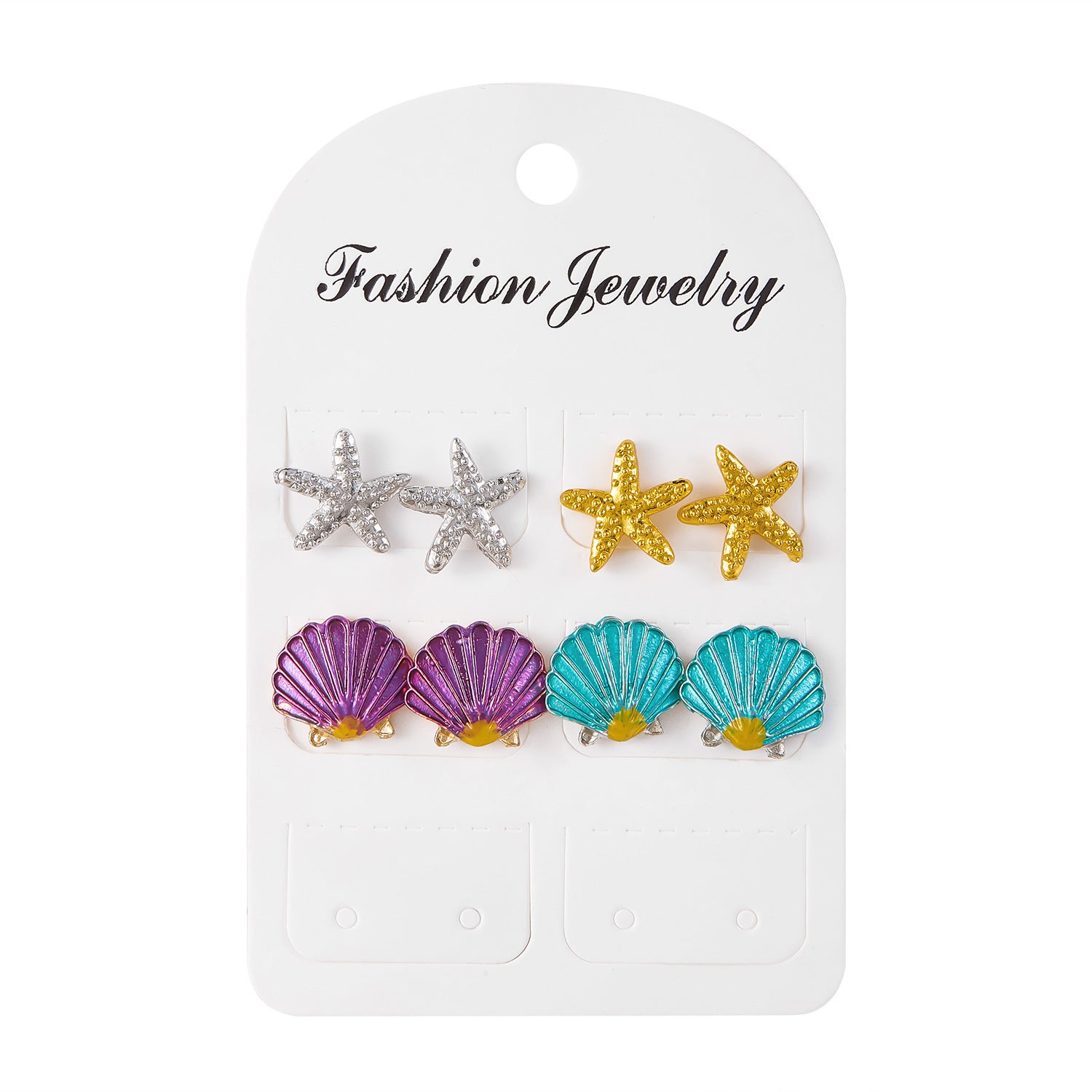 Wholesale Starfish Scallop Earrings