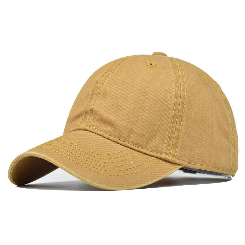 Wholesale Fashion Washed Cotton Baseball Cap Solid Color Adjustable Men S Sun Hat Casual Everyday Wear