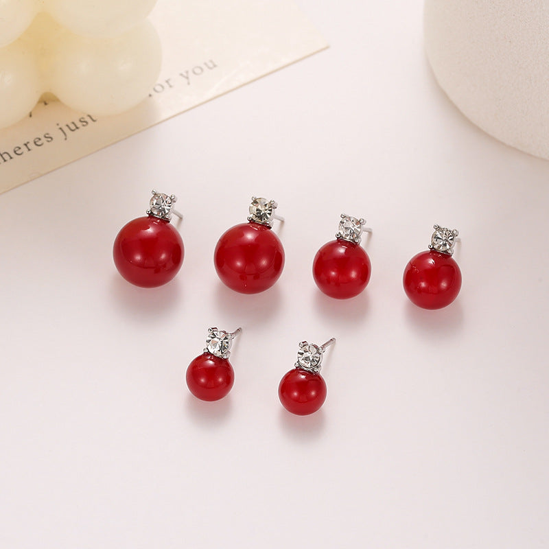Wholesale Pearl Micro-Inlaid Zirconia Earrings