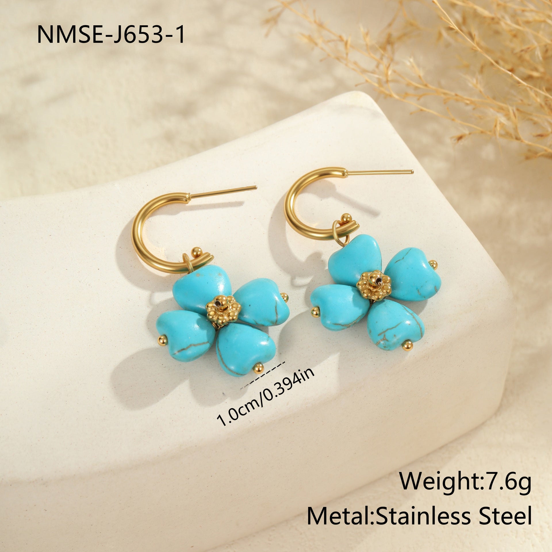 Wholesale Bohemian Luxury Turquoise Natural Stone Necklace and Ring