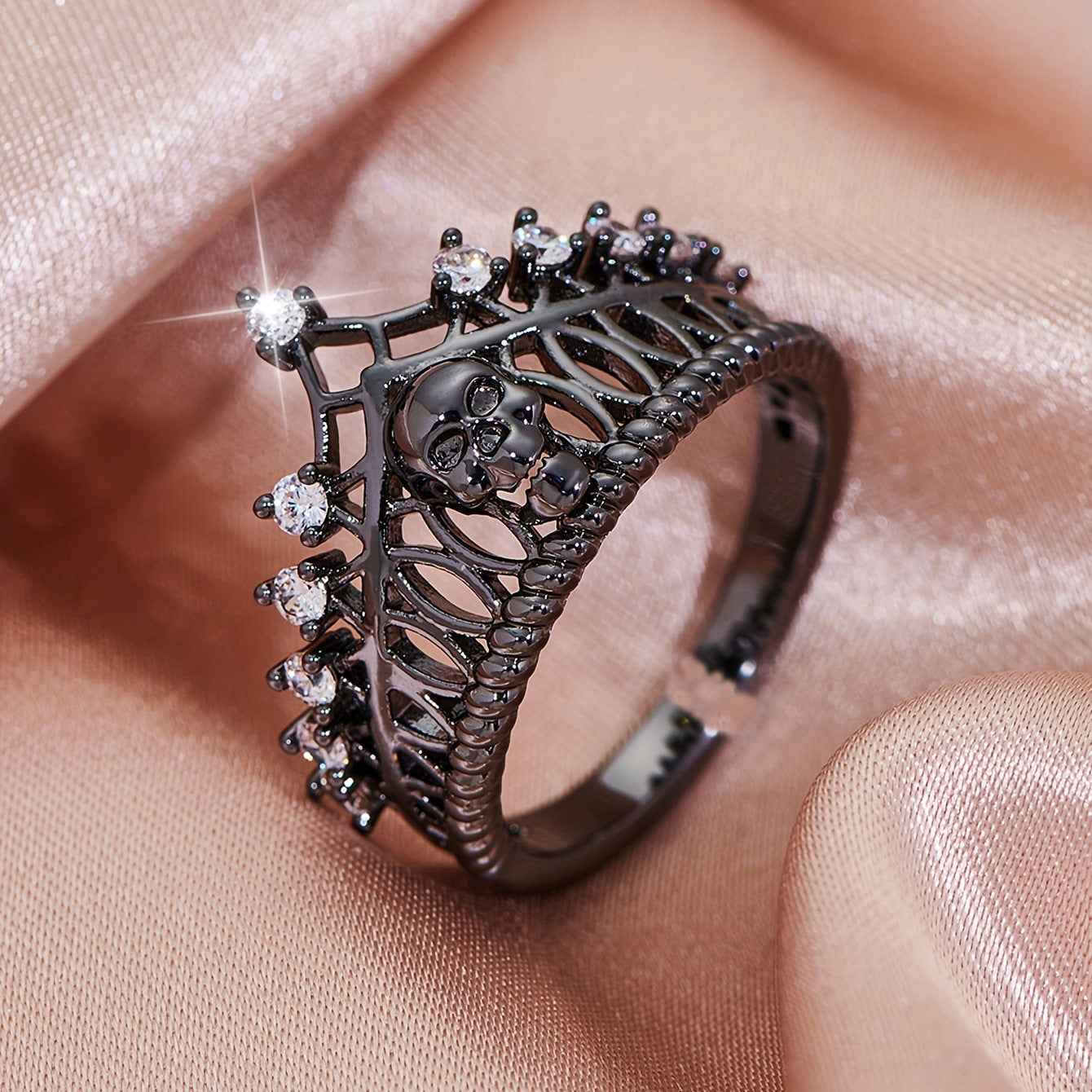 Wholesale  Skull Crown Ring  Personality Light Luxury Rings