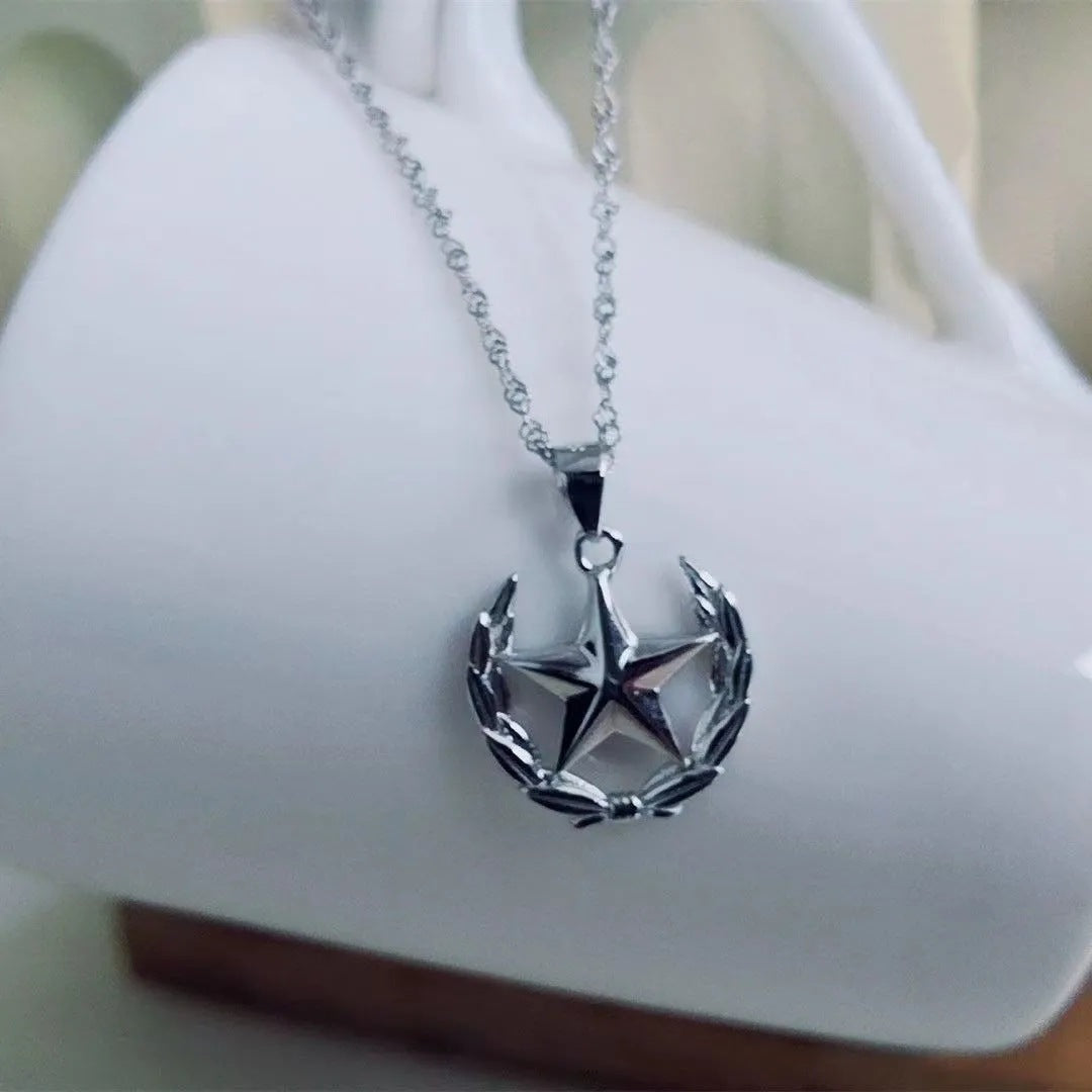 Wholesale five-pointed star long necklace