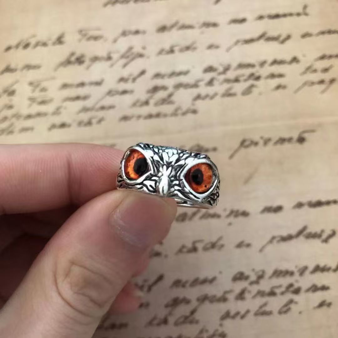 Wholesale Creative silver Owl Ring