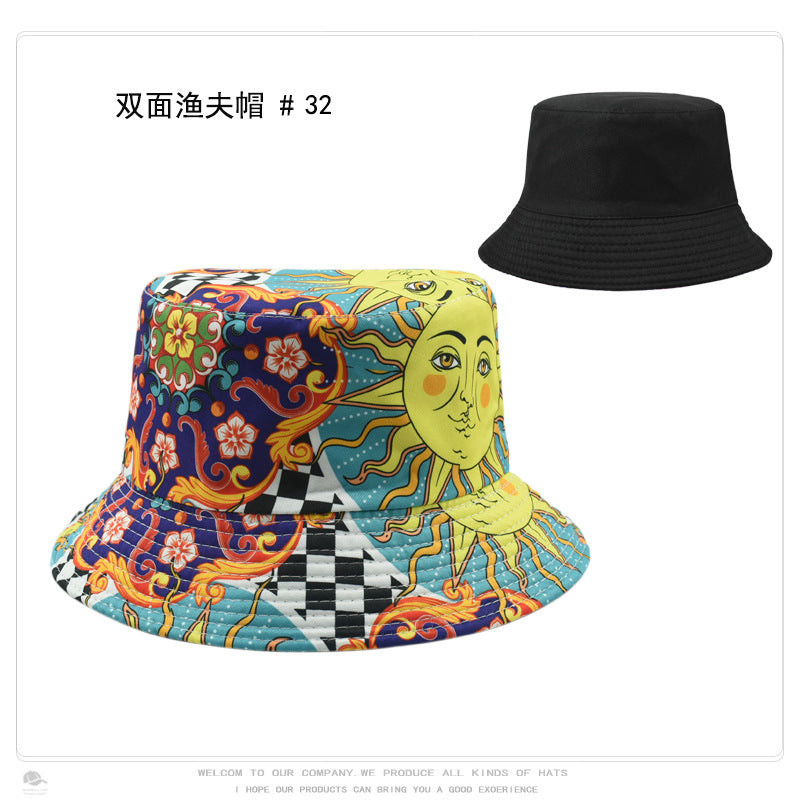 Wholesale Vintage Printed Polyster Bucket Hat ACC-HT-XuP009