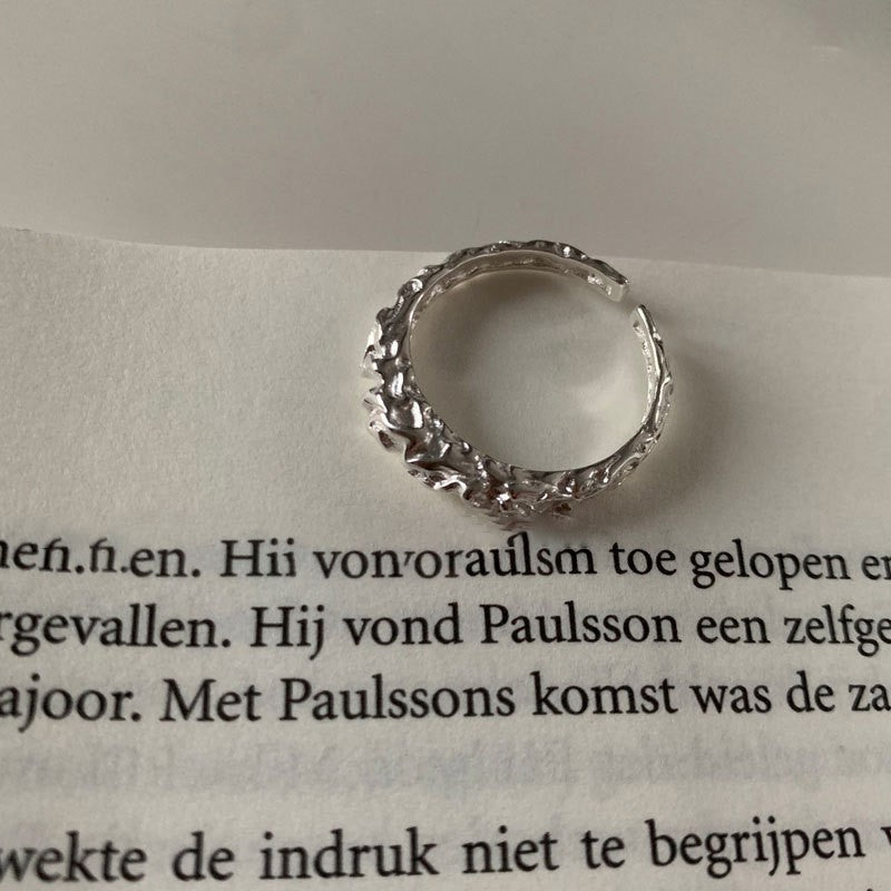 Wholesale Wave Letters 925 Sterling Silver Open Index Finger Ring ACC-RS-YaoFeng004