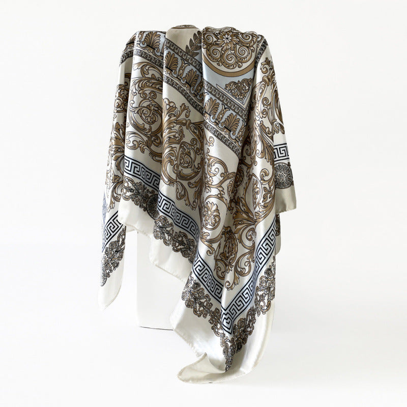 Wholesale 90* 90cm ladies large square silk scarf