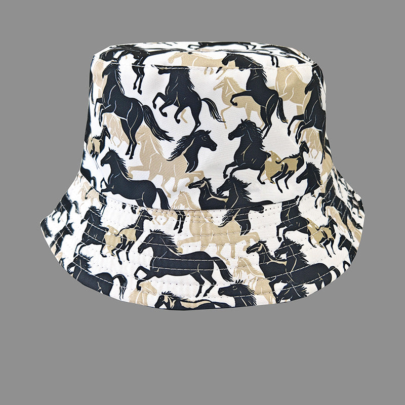 Wholesale Pastoral Print Reversible Bucket Hat,  Wide Brim Sun Protection Fashion Accessory for Outdoor,  Gift Boutique Resale