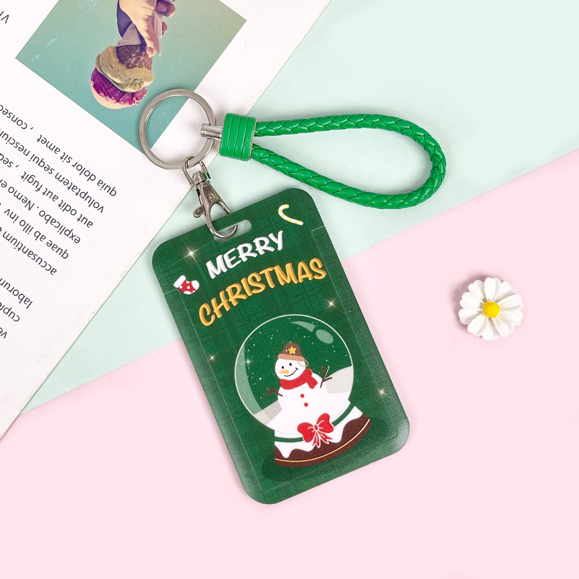Wholesale Cute Christmas Card Set Lanyard Keychain ACC-KC-BG001