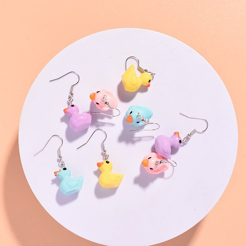 Wholesale Cute Three-dimensional Little Yellow Duck Earrings ACC-ES-Xunt005