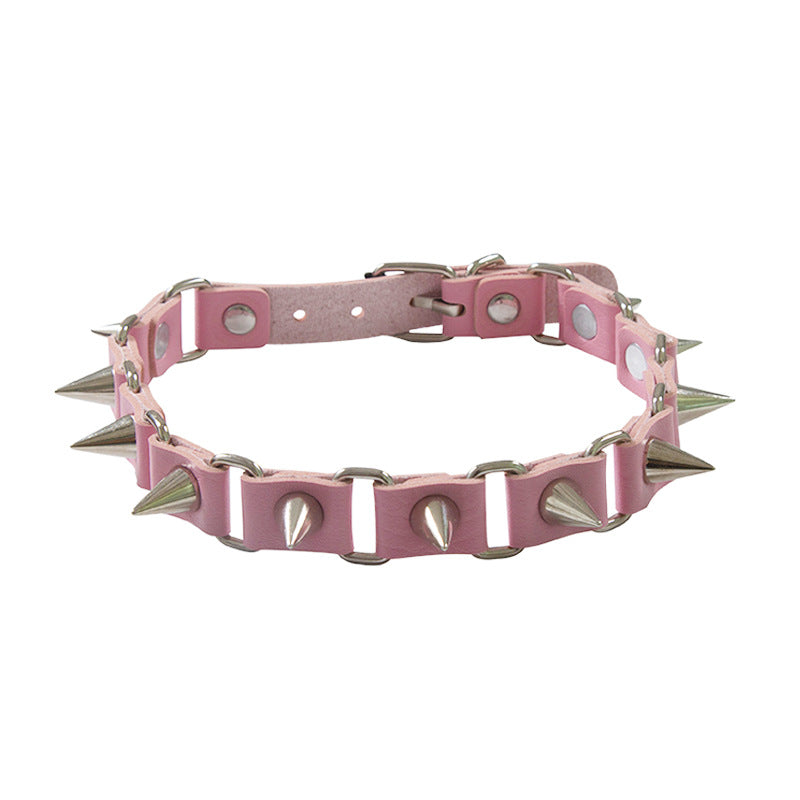 Wholesale Spiked Rivet Collar Punk Clavicle Chain Choker Necklace ACC-NE-Jinl005