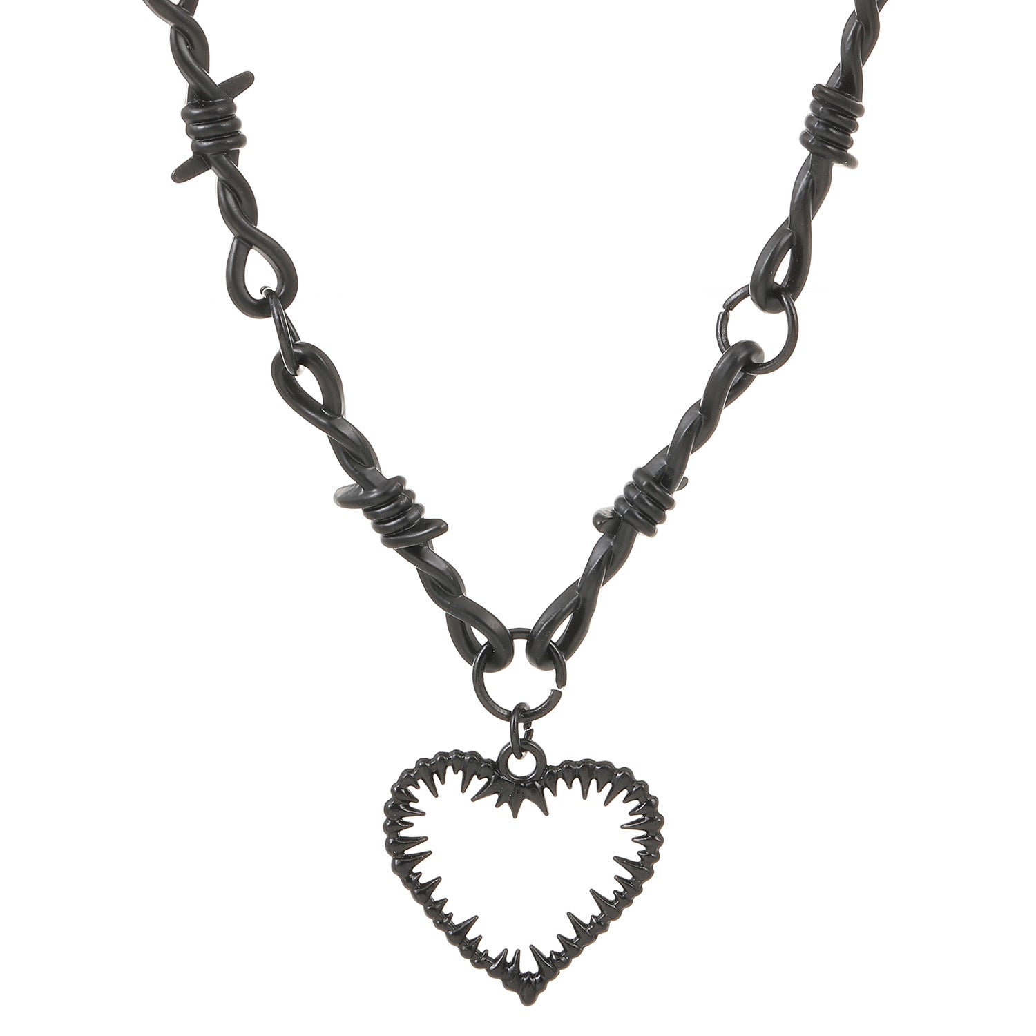 Wholesale  Love Thorn Necklace Heart Pendant Necklaces