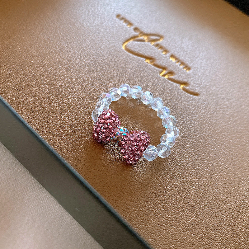 Wholesale Oil Drop Zircon Butterfly Pearl Ring ACC-RS-Huiih002