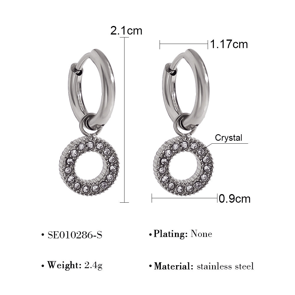 Wholesale Heart Diamond Series Retro Earrings