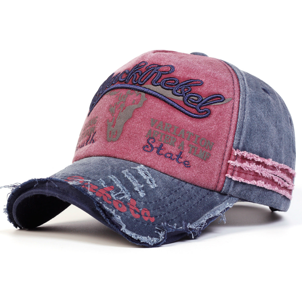 Wholesale Vintage Embroidered Letter Washed Baseball Cap
