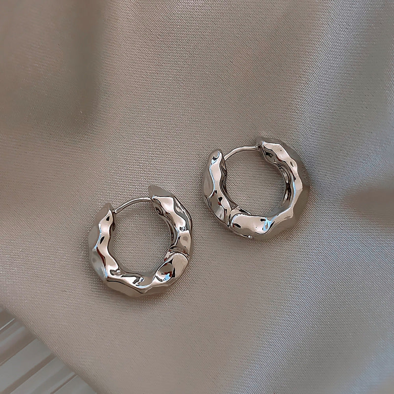Wholesale Niche Metal Hoop Earrings Gold Earrings ACC-ES-DangKa006