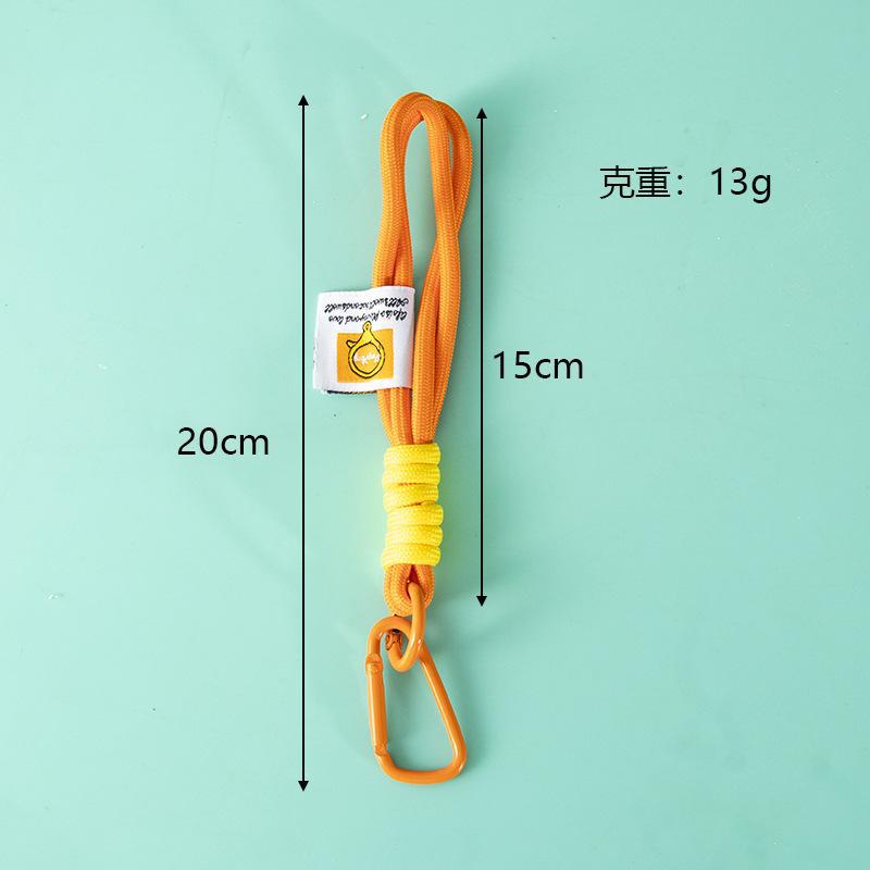 Wholesale Color matching lanyard nylon braided rope keychain