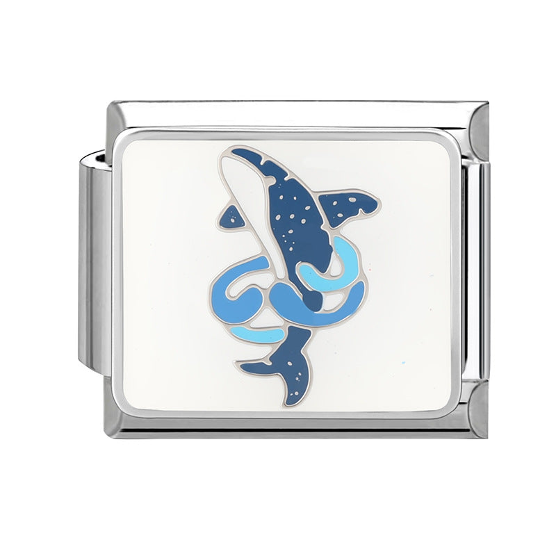 Wholesale 9mm Italian Charm Starter Bracelets DIY square Single Section Creative Stainless Steel Composable Bracelet