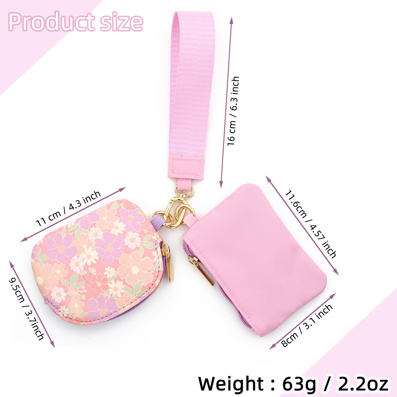 Wholesale multi-functional waterproof nylon wristlet Wristlet Keychain