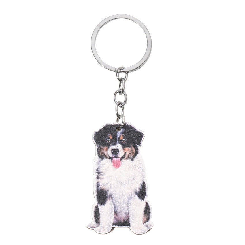 Wholesale Cartoon Puppy Wooden Keychain ACC-KC-RongR034