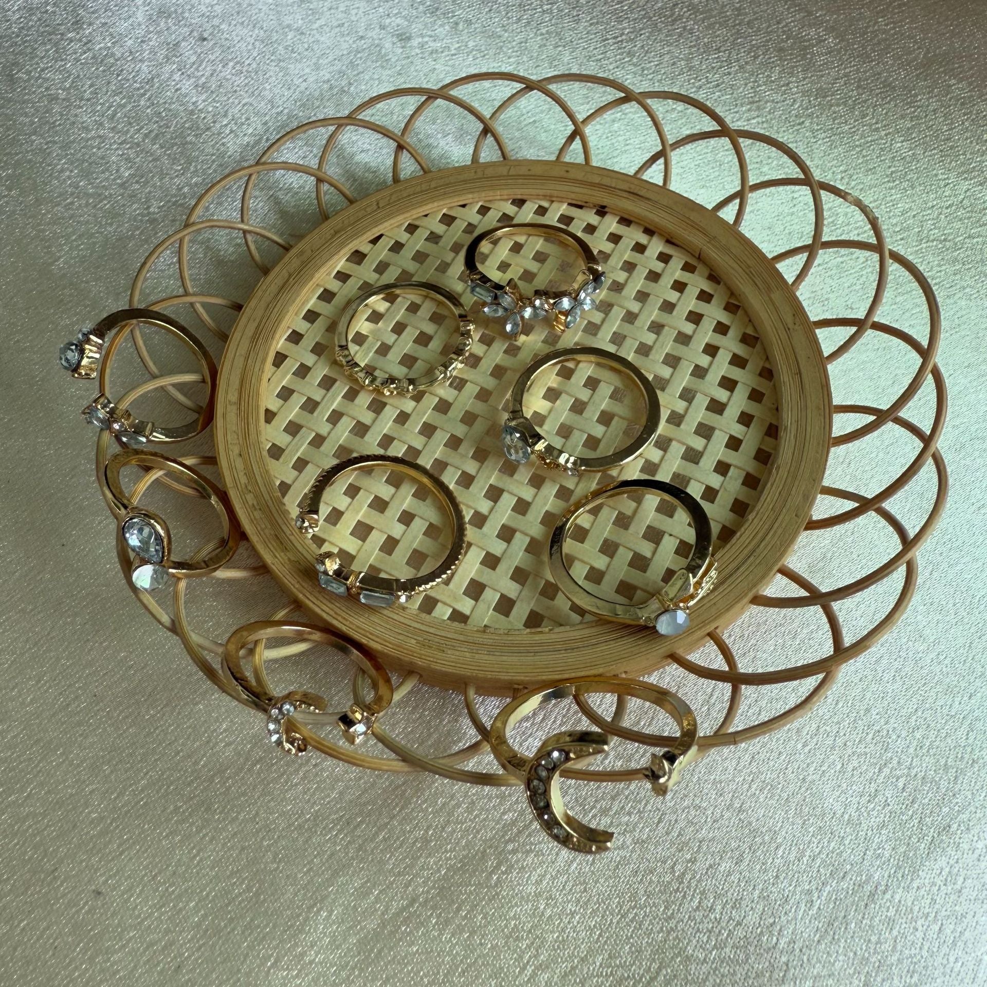 Wholesale Moon Diamond Open Knuckle Ring