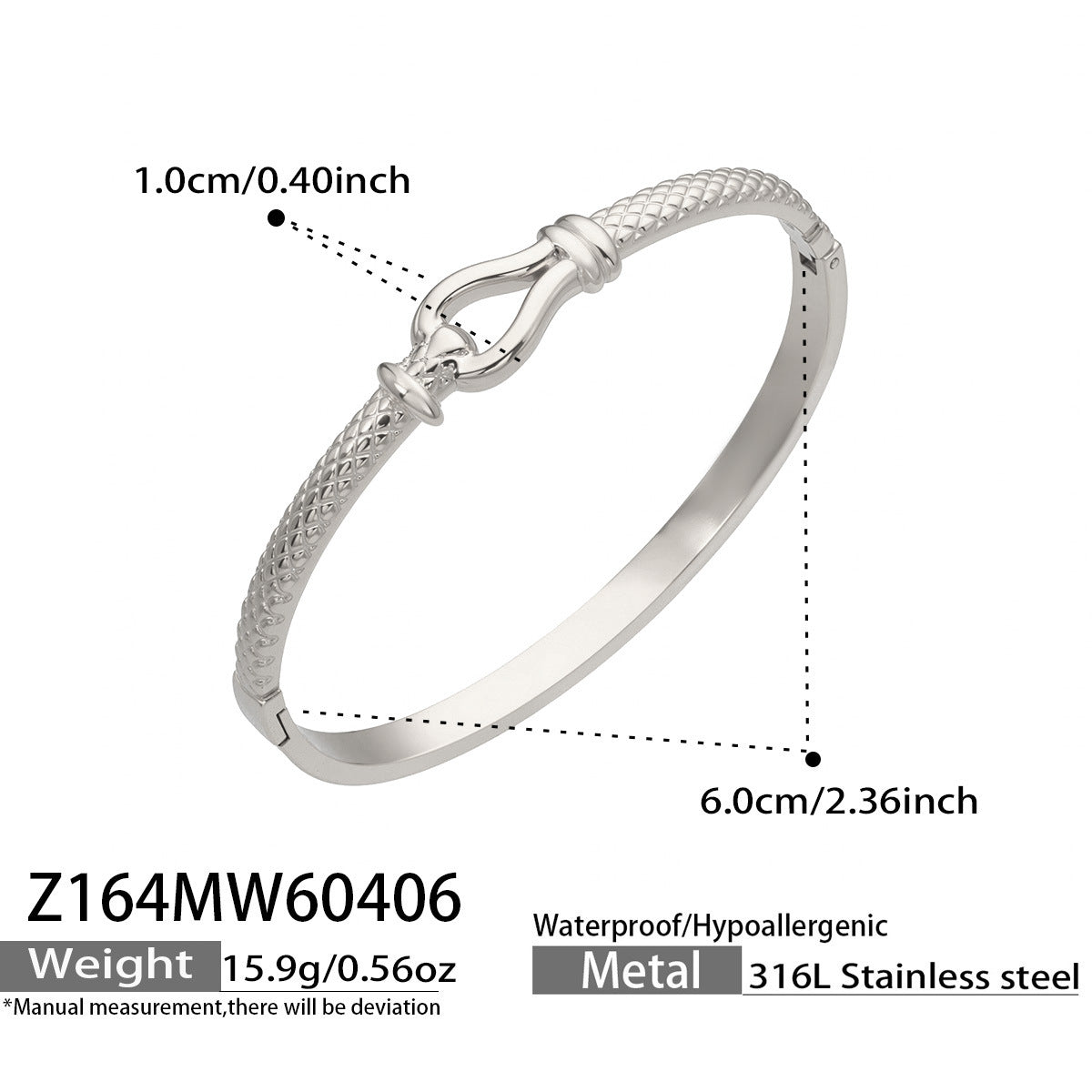 Wholesale Geometric Flower Buckle Bracelet Combination Stainless Steel Plated