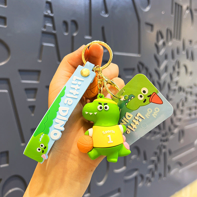 Wholesale Cartoon Little Dinosaur Silicone Keychain ACC-KC-JuCai005