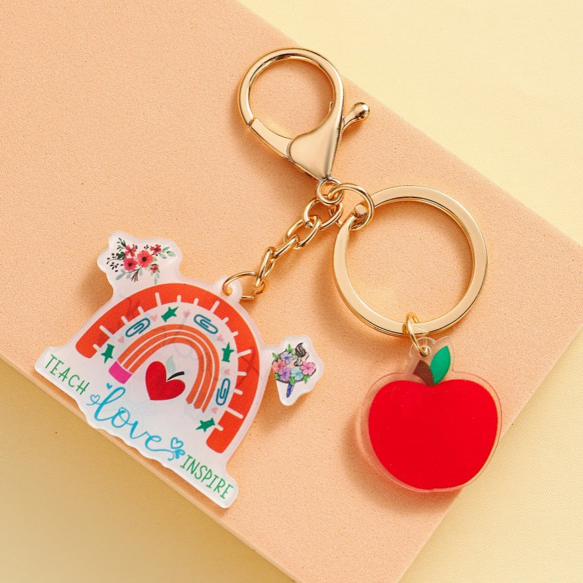 Wholesale  acrylic keychain pendant graduation season keychain