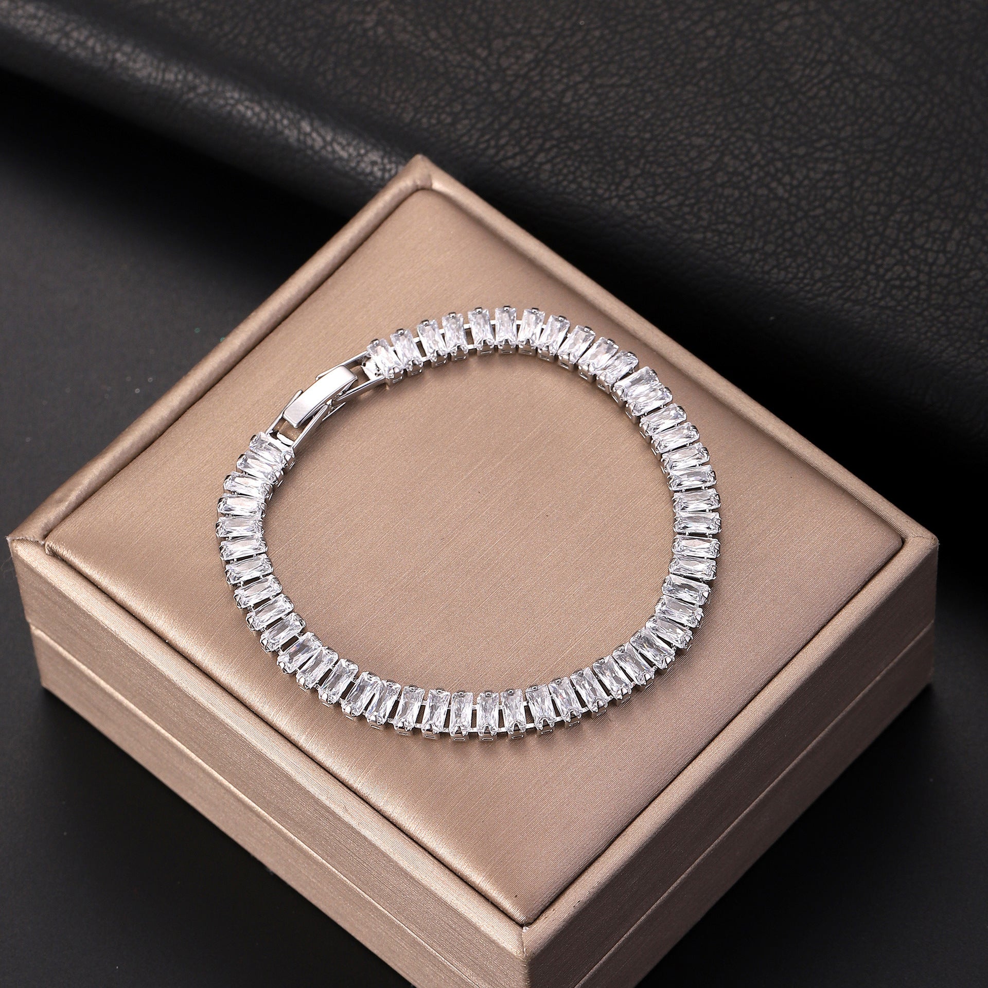 Wholesale Colorful Zircon Tennis Chain Bracelet Fashion Accessory Gift Boutique Resale