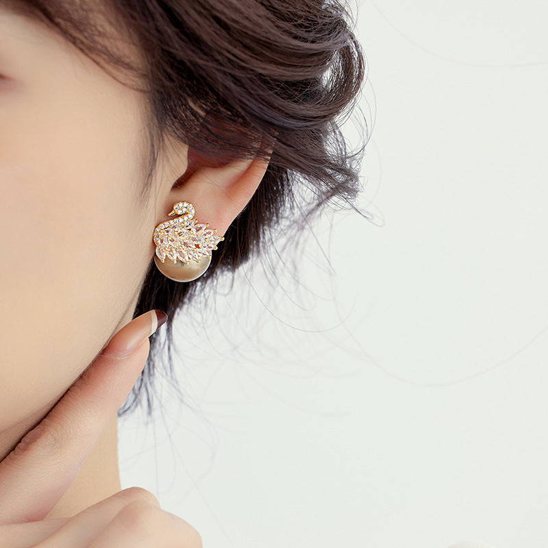 Wholesale Swan Pearl Earrings