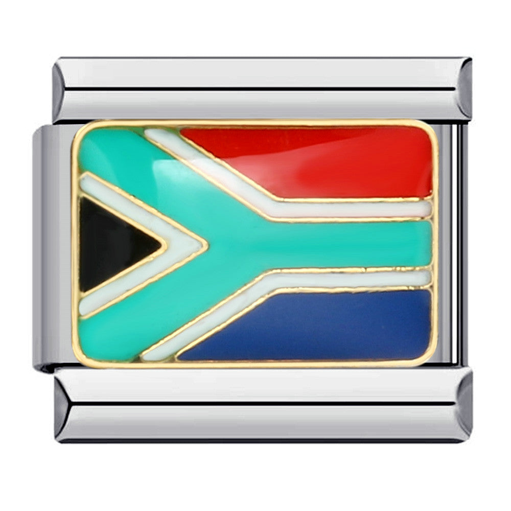 Wholesale Italian Charm Bracelet Flag Flag Stainless Steel Composable Bracelet