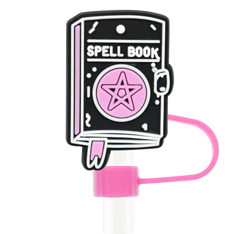 Wholesale Random 100pcs Halloween 10mm PVC Soft Straw Tube Cap ACC-SCR-RYY101