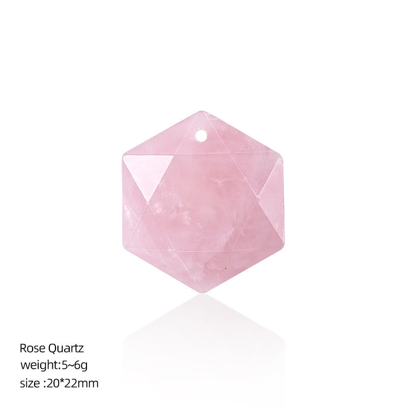 Wholesale Six Pointed Star Amethyst Natural Stone Pendant DIY Jewelry Accessory Boutique Gift For Resale