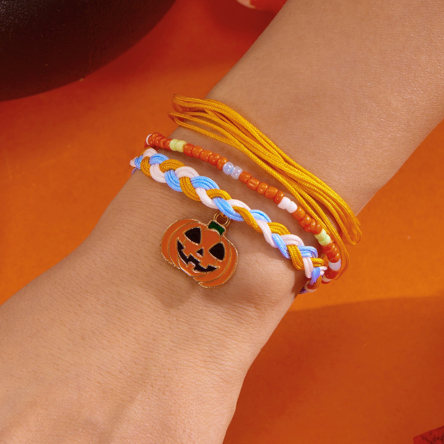 Großhandel Bohemian Bunte Reisperlen Halloween -Armband