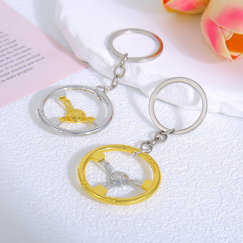 Wholesale  car steering wheel model keychain