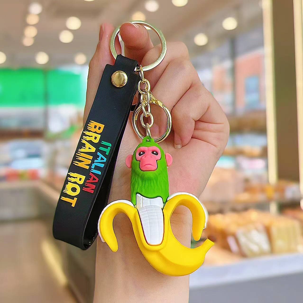 Wholesale Shanhaijing Keychain Gum Stick Shark Marine Life Hanging Silicone Frog Hanging Keychains