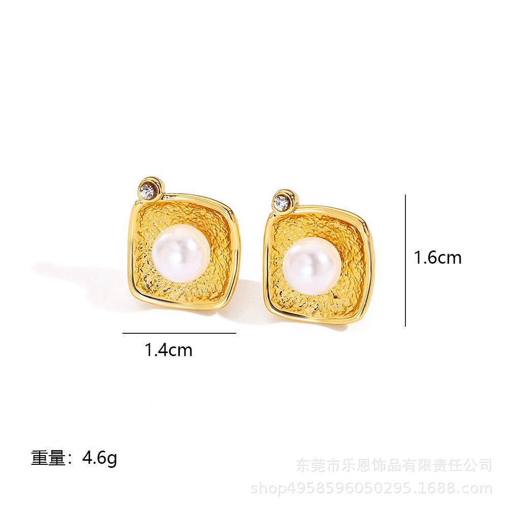 Wholesale Stainless Steel Bow Earrings Floral and Leaf Design Fashion Accessory Boutique Resale
