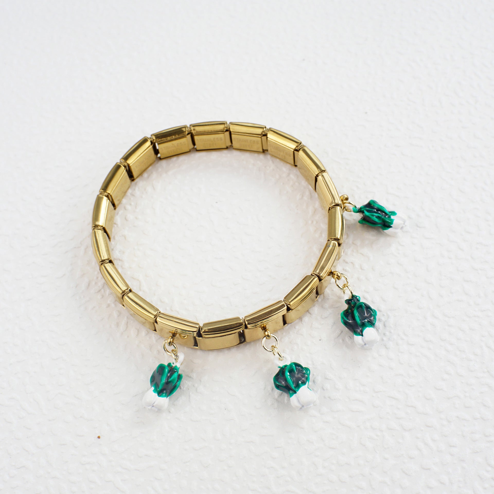 Wholesale 5pcs/   pack Single Section Creative Stainless Steel Composable Bracelet