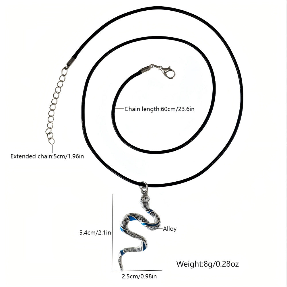 Wholesale Luminous Snake Necklace Zinc Alloy Vintage Pendant