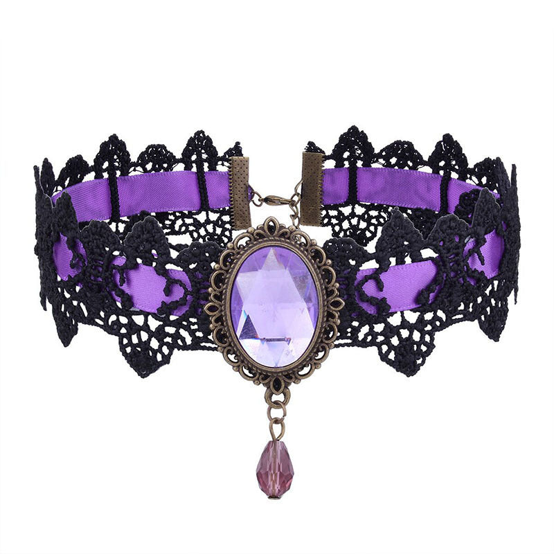 Wholesale Gothic Vintage Punk Lace Choker Necklace Alloy Jewelry Accessory Gift