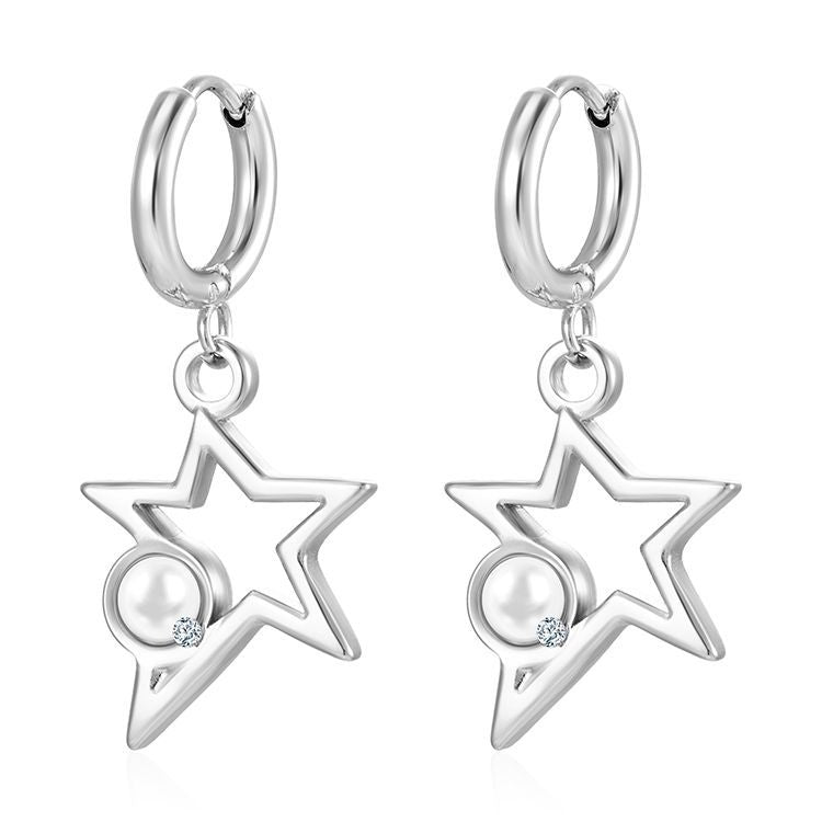 Wholesale Stainless steel cross pendant earrings  18K earrings