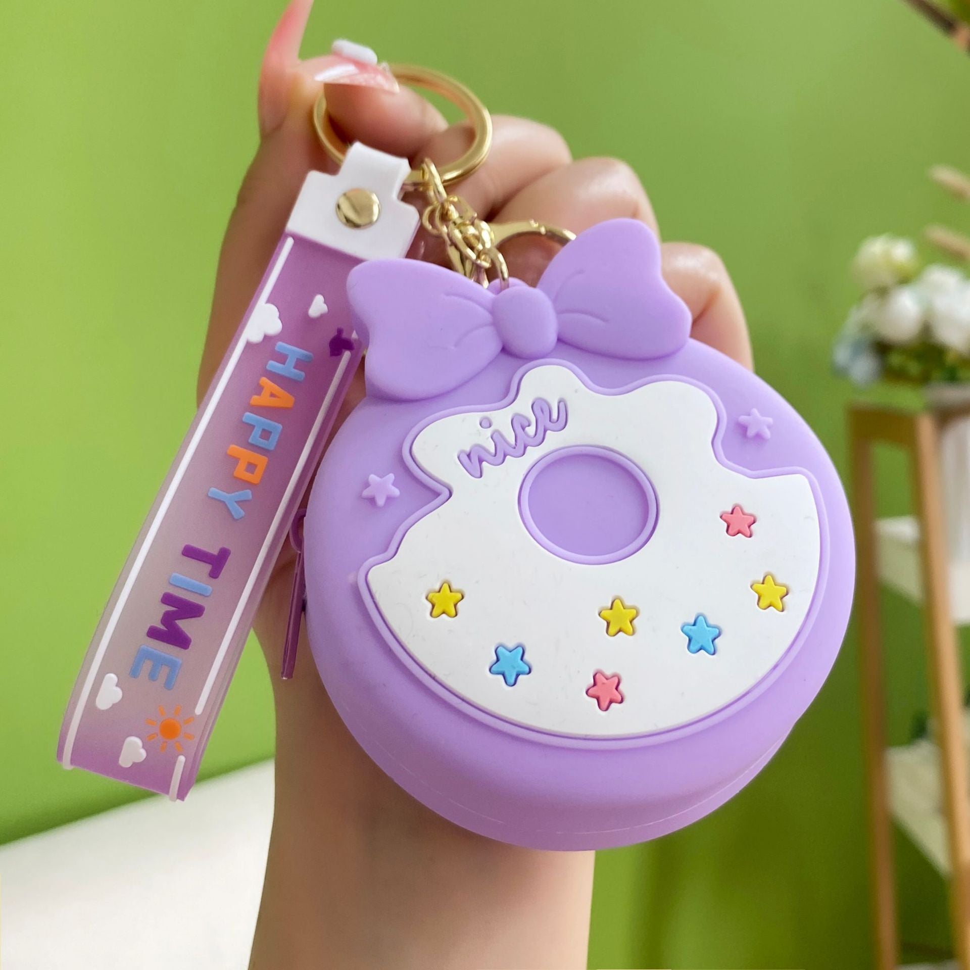 Wholesale Cartoon Cute Macaron Coin Wallet Keychain Lanyard Keychain ACC-KC-YanG009