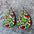 Wholesale  Christmas Earrings Santa Elk Green Printing Leather Earrings