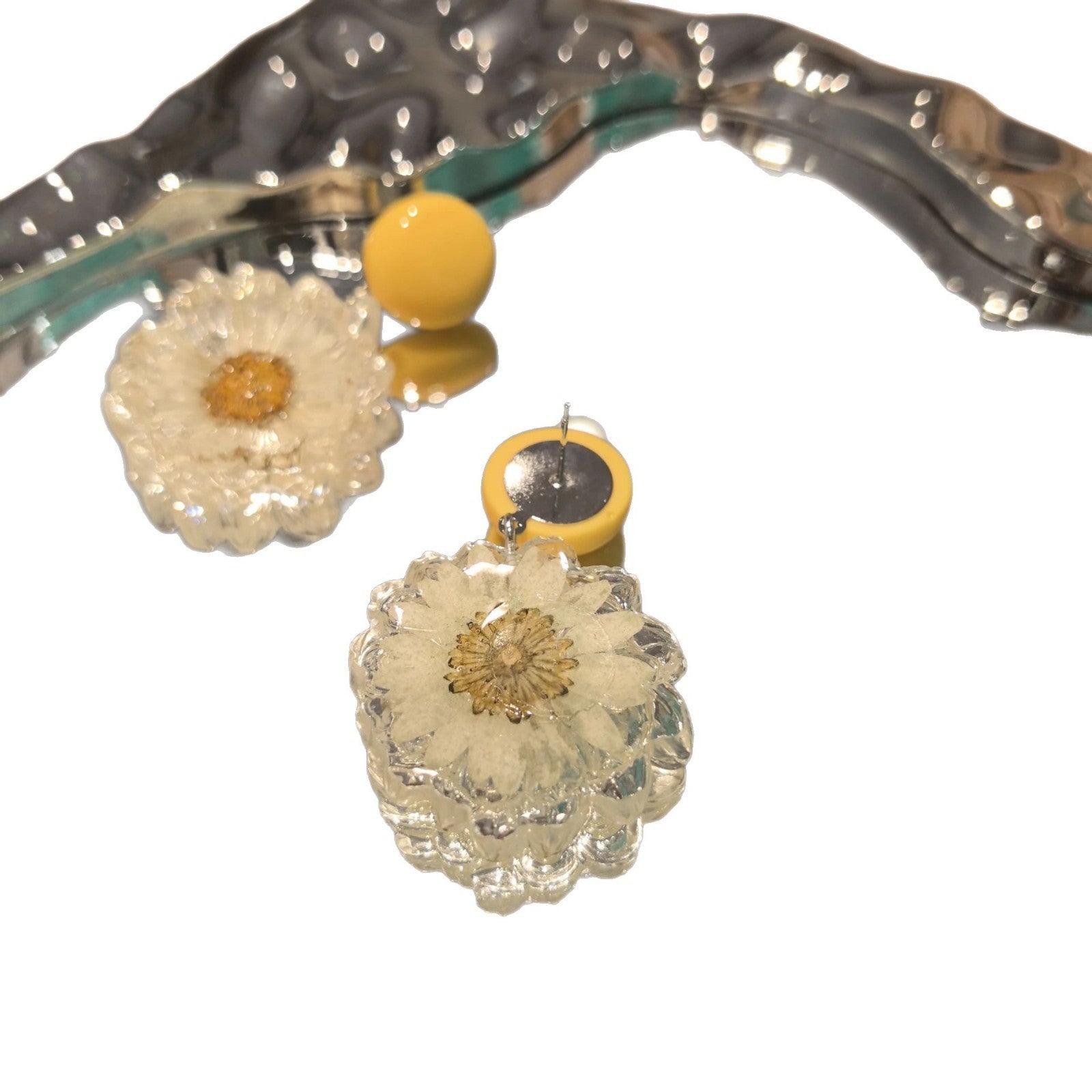 Wholesale Yellow Flower Earrings