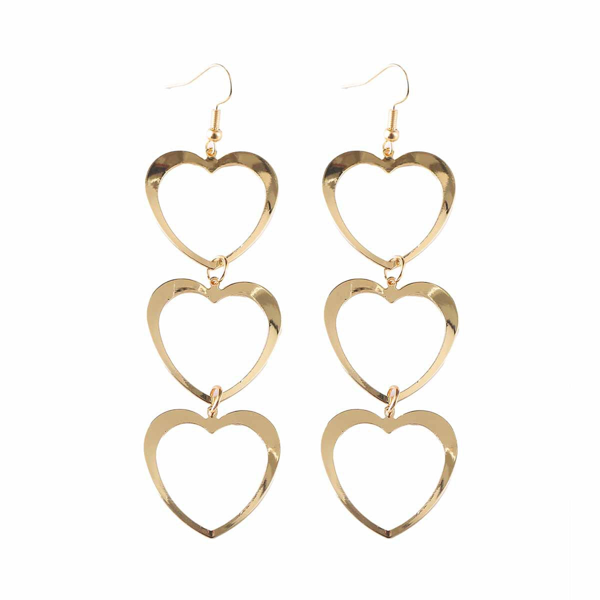 Wholesale  Retro  Luxury Cut Out Heart Long Earrings
