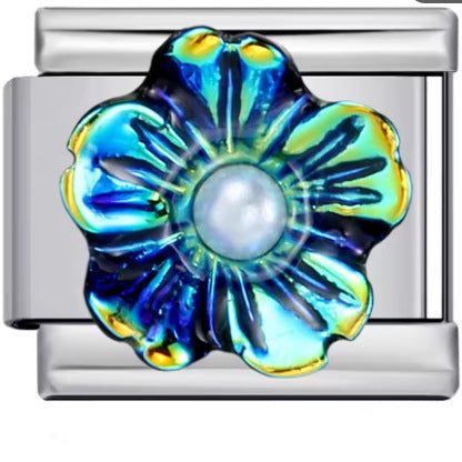 Wholesale 10pcs  Italian Charm Bracelet 9mm DIY Splicing Removable Flower Lipstick Series Stainless Steel Composable Bracelet