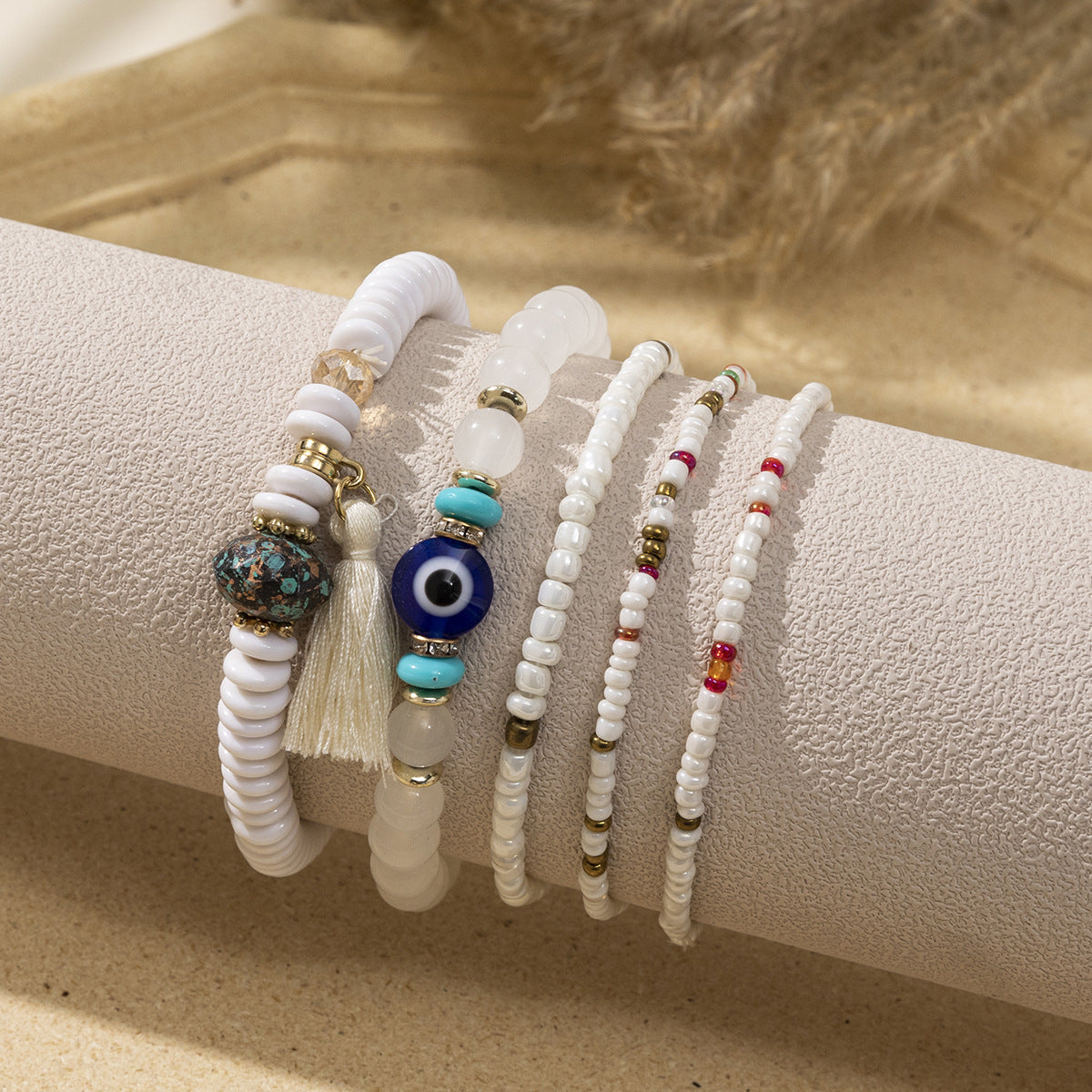 Wholesale Devil Eye Bracelet Bohemian Multi-layered Tassel Pendant ACC-BT-XLH004