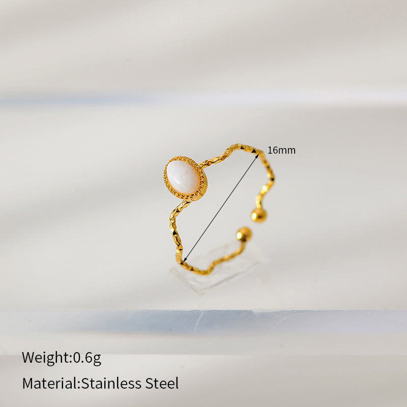 Wholesale  light luxury  stainless steel opening ring