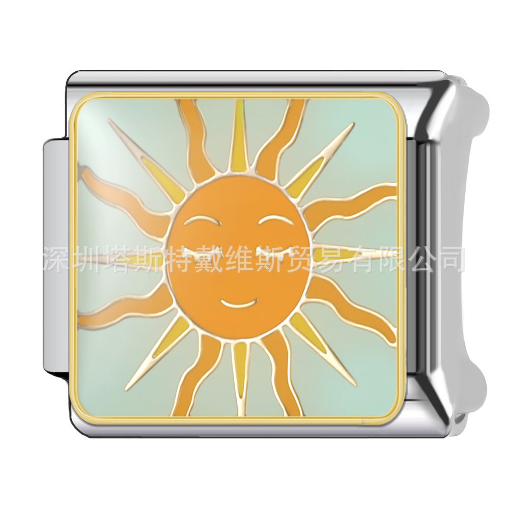 Wholesale Retro Tarot-Style Italian Charm Bracelet Stainless Steel Fashion Accessory Gift