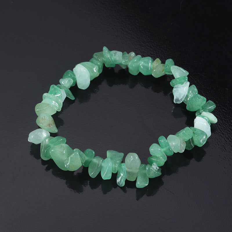 Wholesale Natural colorful gravel hand-woven elastic boho bracelet