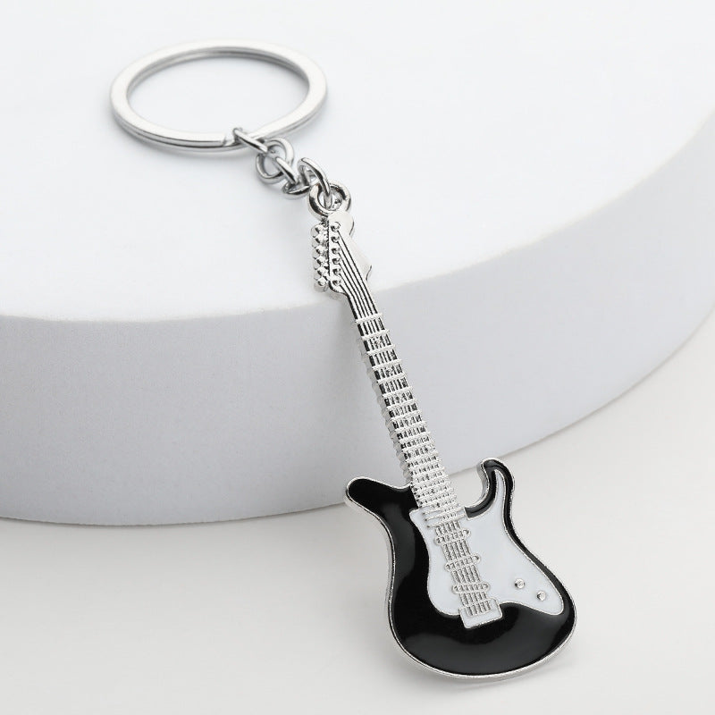 Wholesale Musical Instrument Metal Paint Guitar Keychains ACC-KC-YuJia015